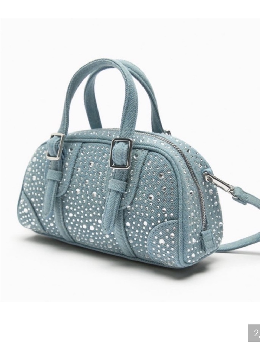 Zara | Rhinestone Stylish Denim Handbag